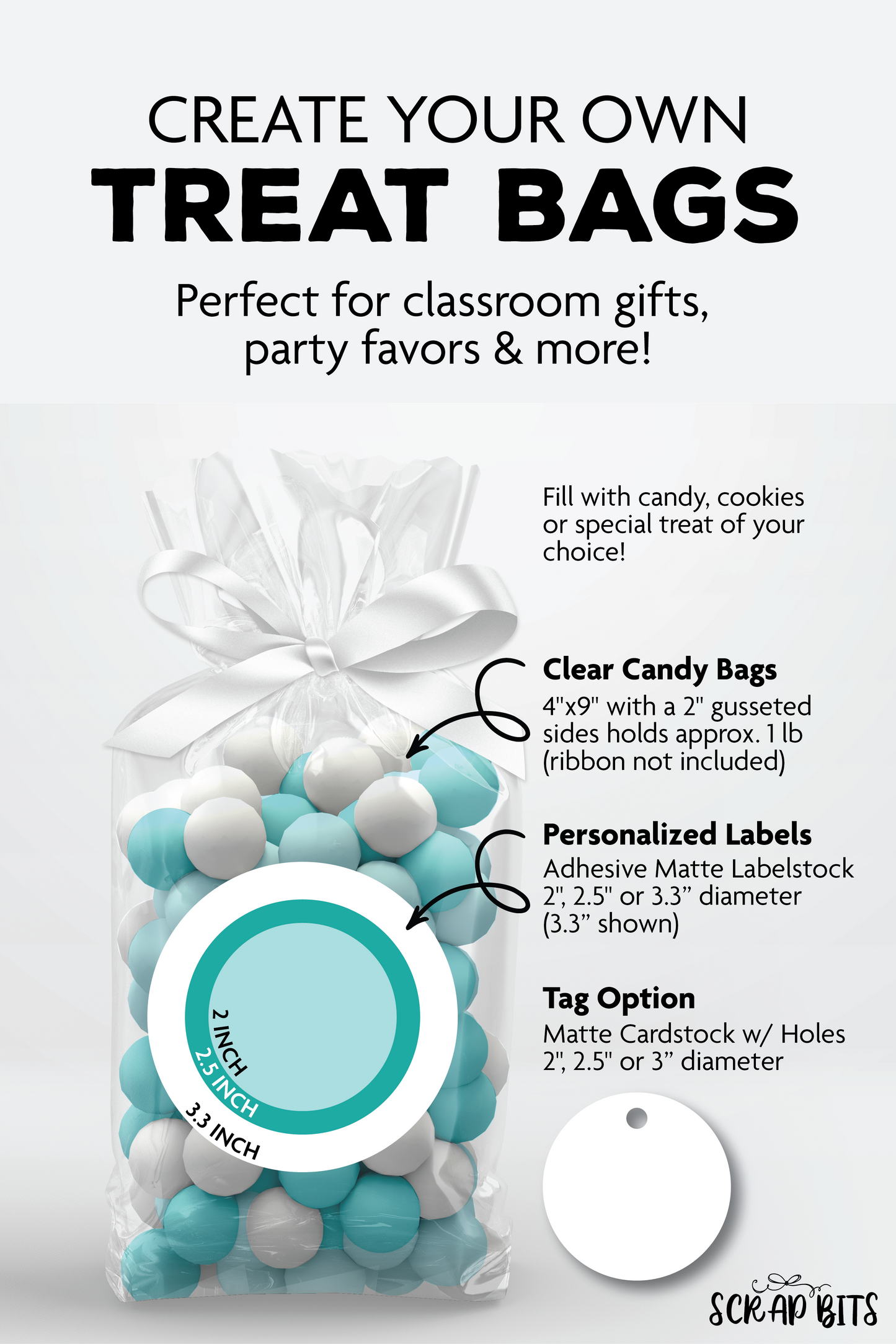 A Little Treat for Your Dancing Feet, Ballerina Favor Stickers or Tags