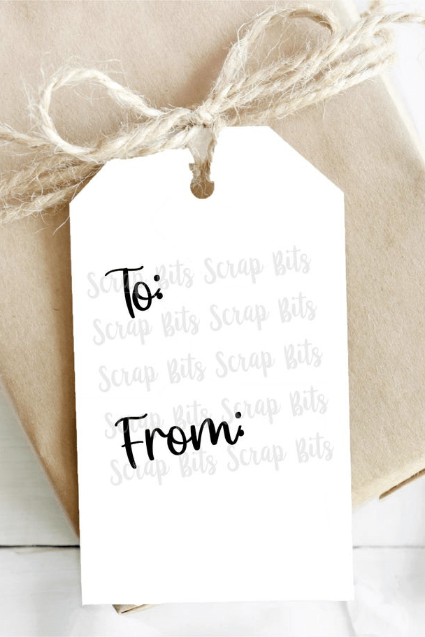 Minimal To From Gift Tags - Scrap Bits