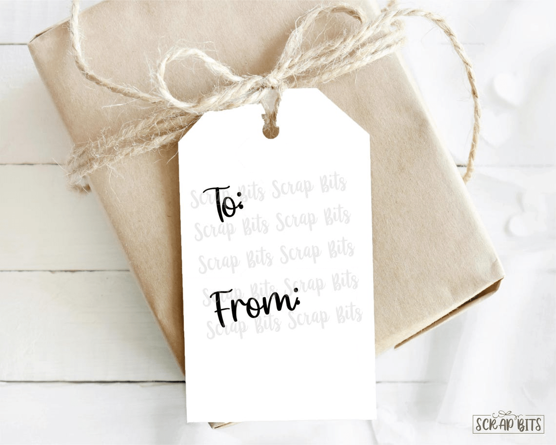 Minimal To From Gift Tags - Scrap Bits