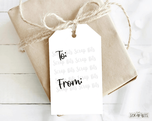 Minimal To From Gift Tags - Scrap Bits