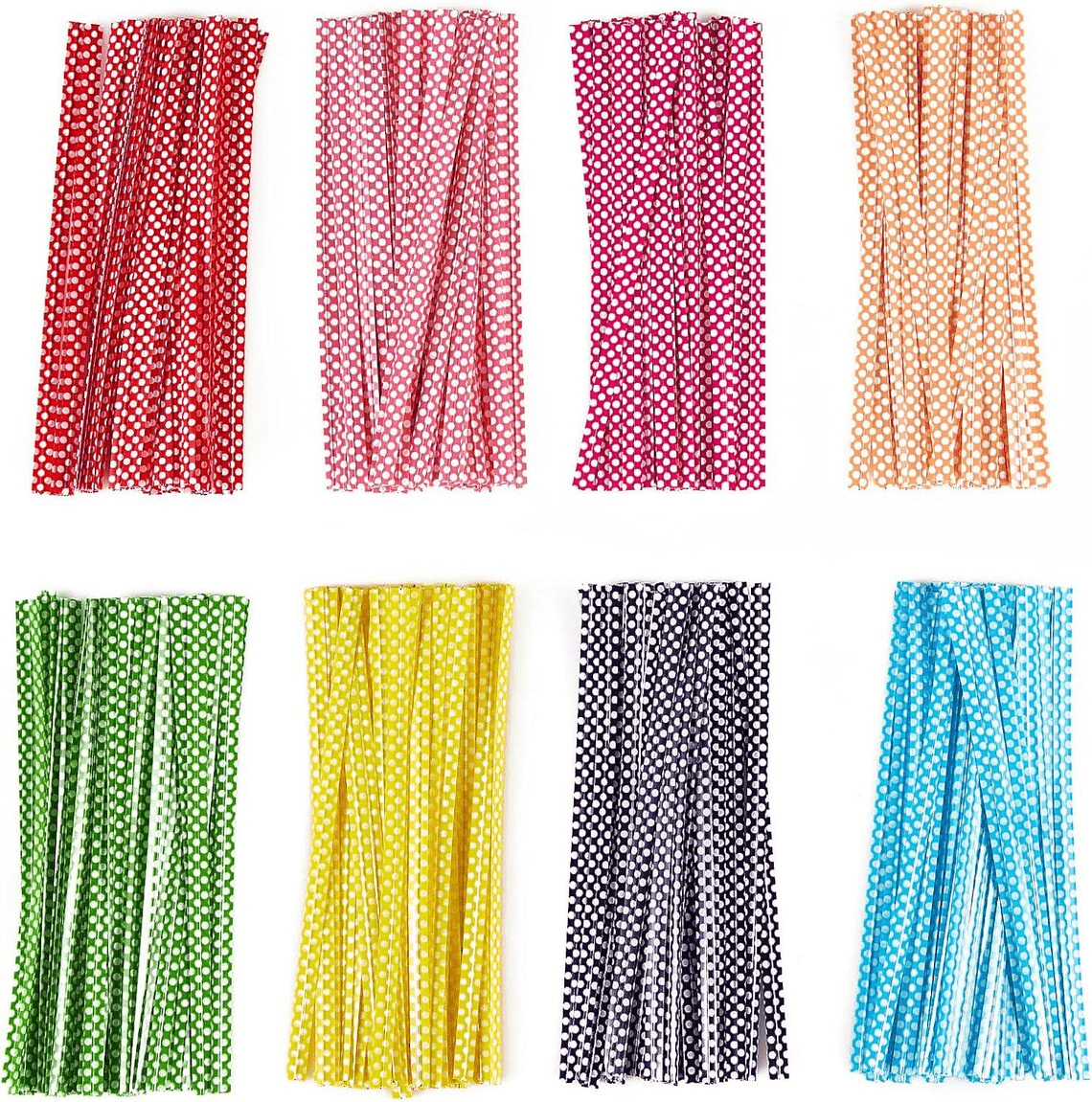 Polka Dot Twist Ties - 8 Colors - Scrap Bits