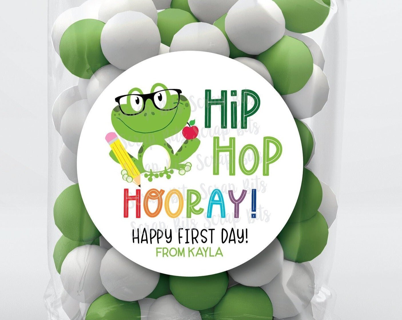 Smart Frog Back To School Stickers or Tags, Hip Hop Hooray - Scrap Bits