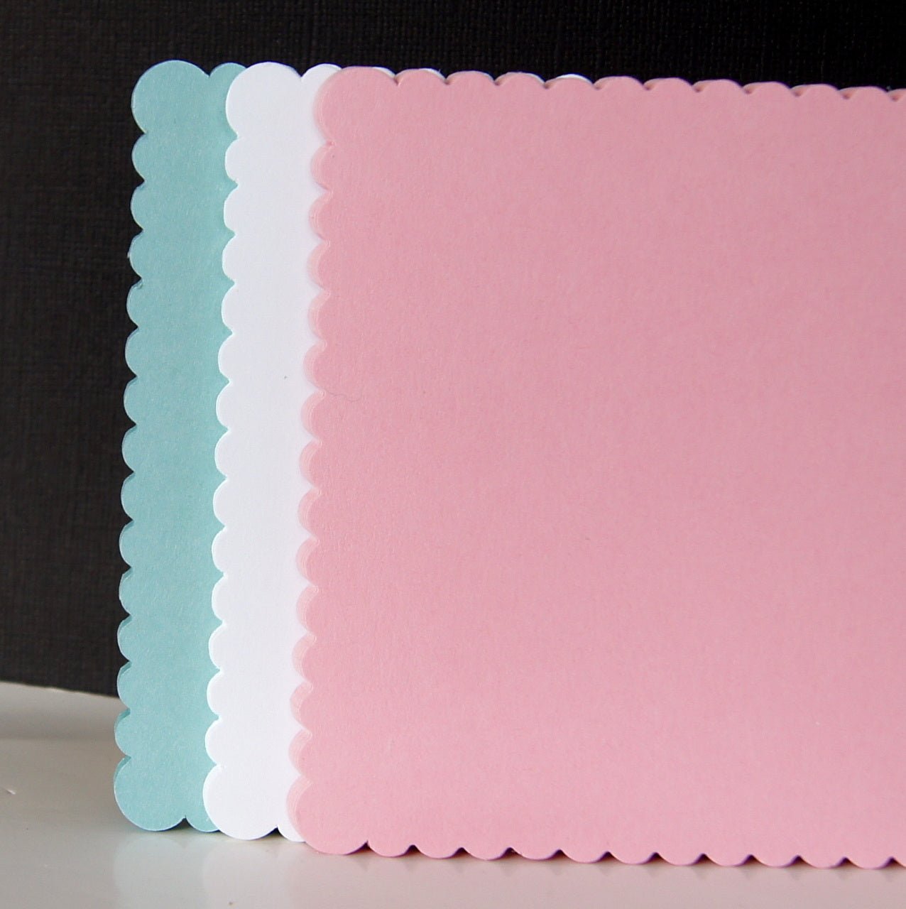 A2 Scallop Flat Cards (14 colors) - Scrap Bits