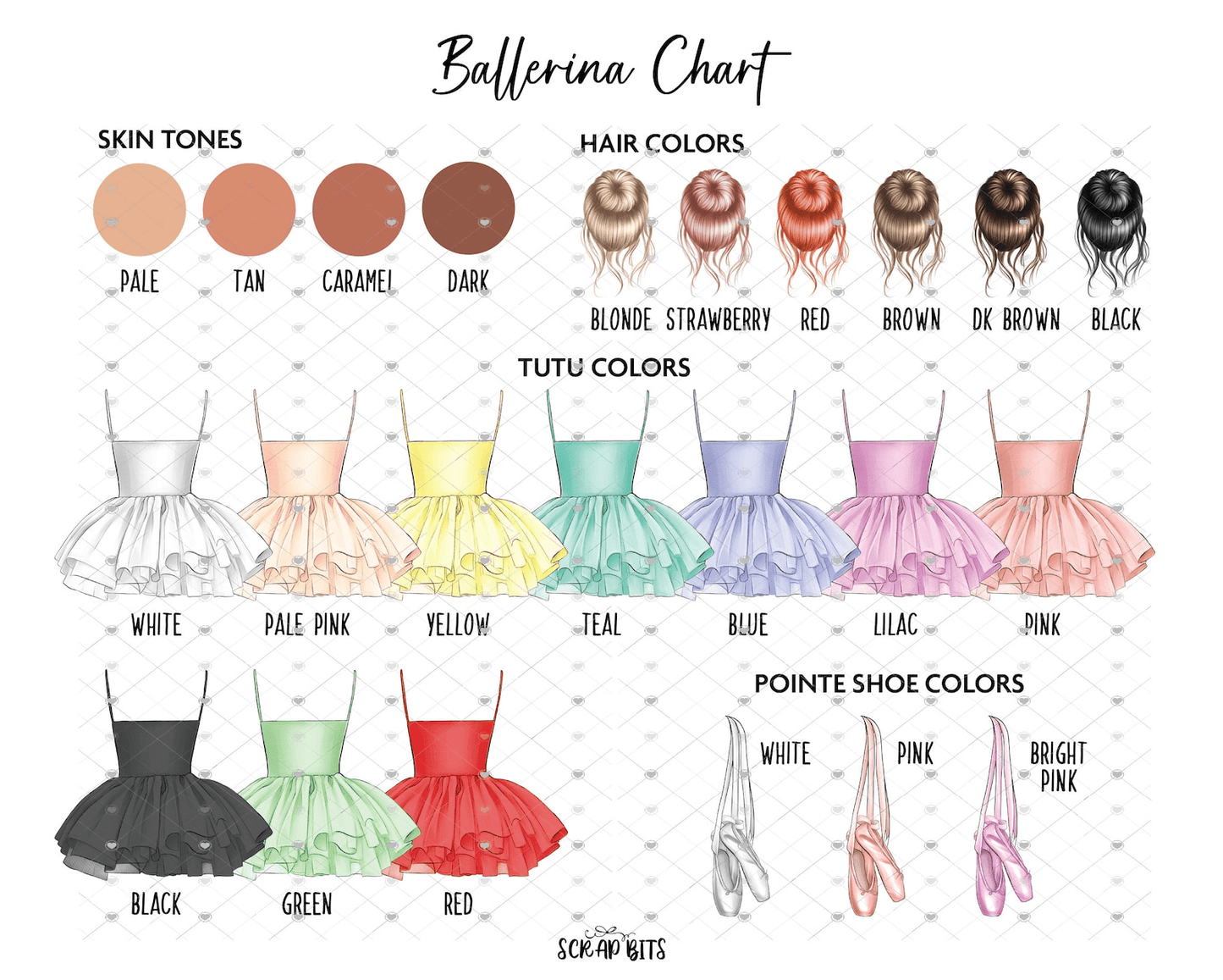 Ballerina Friends Print, Custom Ballet Gift . Personalized Digital Portrait Print - Scrap Bits