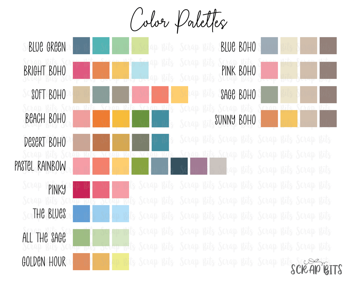 Big Sis + Lil Sis Wall Art Set . Bright Boho Paintstroke - Scrap Bits