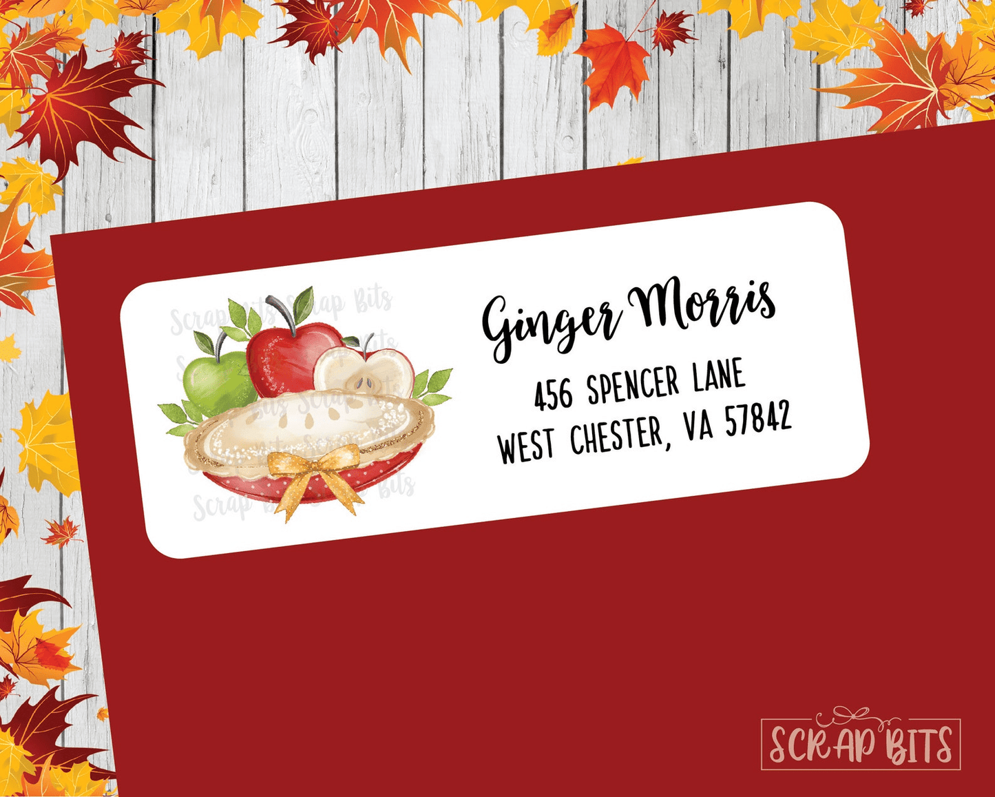 Buffalo Plaid Pumpkin Address Labels - Scrap Bits