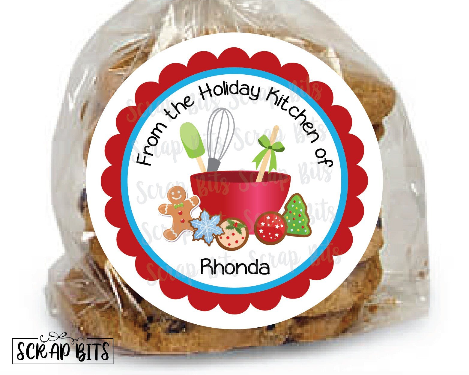 Christmas Baking Labels, Baking Christmas Cookies - Scrap Bits