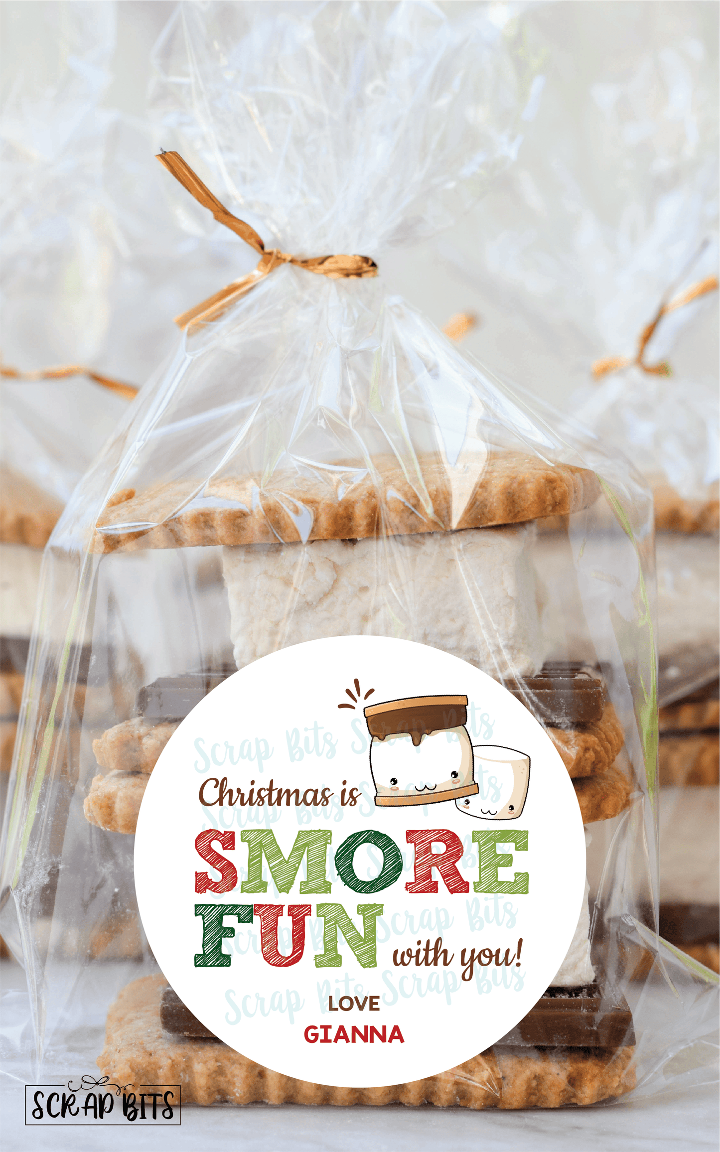 Christmas Is Smore Fun With You Stickers or Tags . Christmas Gift Labels - Scrap Bits