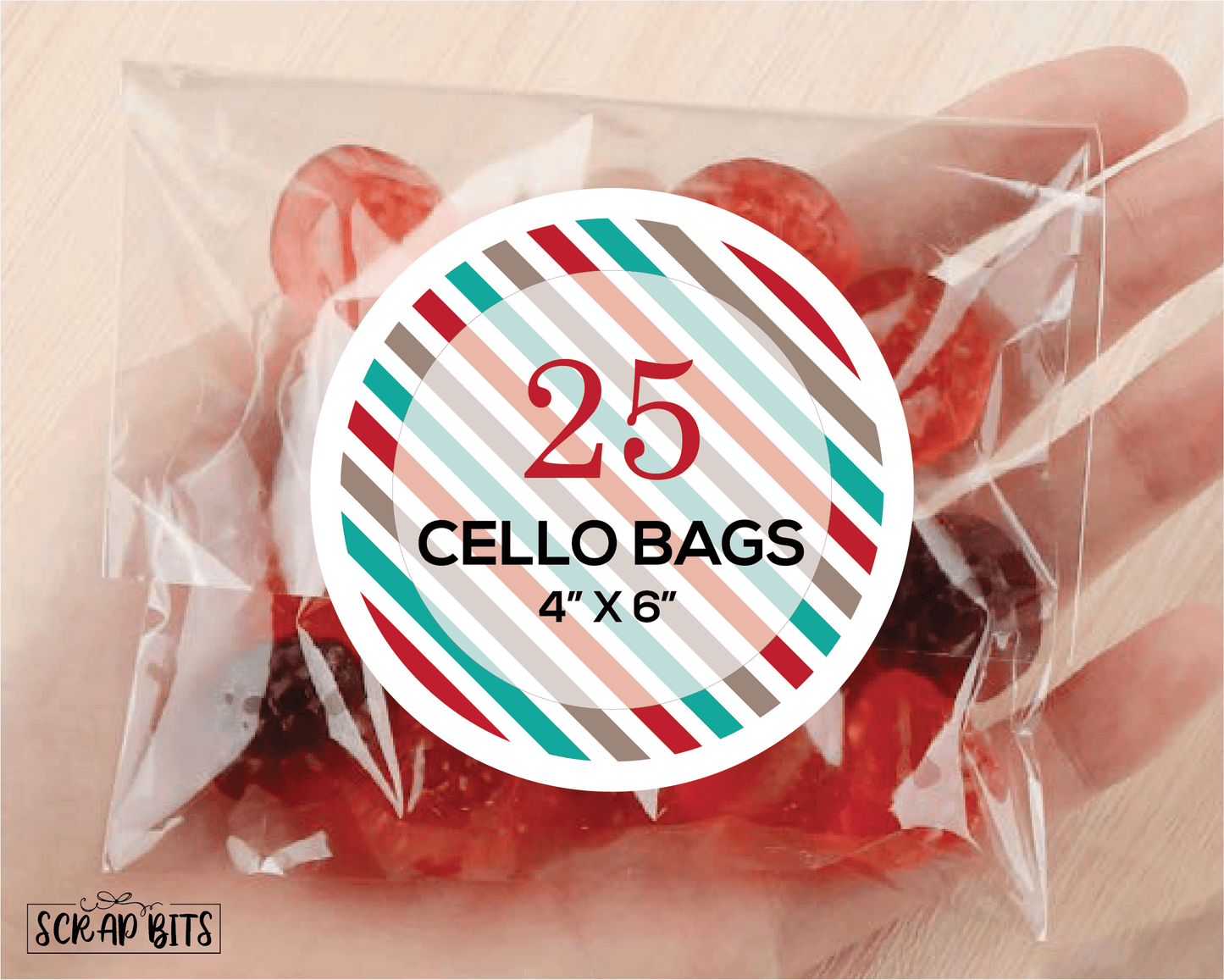 Clear Favor Bags . 4 x 6 inches - Scrap Bits