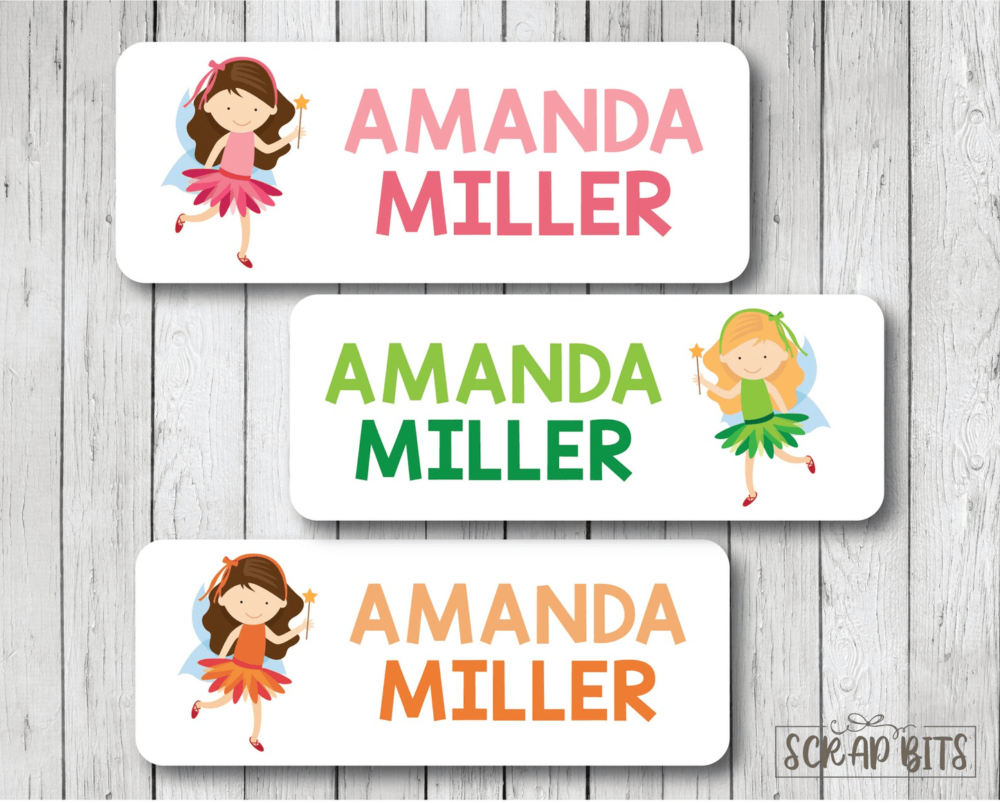 Fairy Name Labels . Personalized Belonging Labels - Scrap Bits