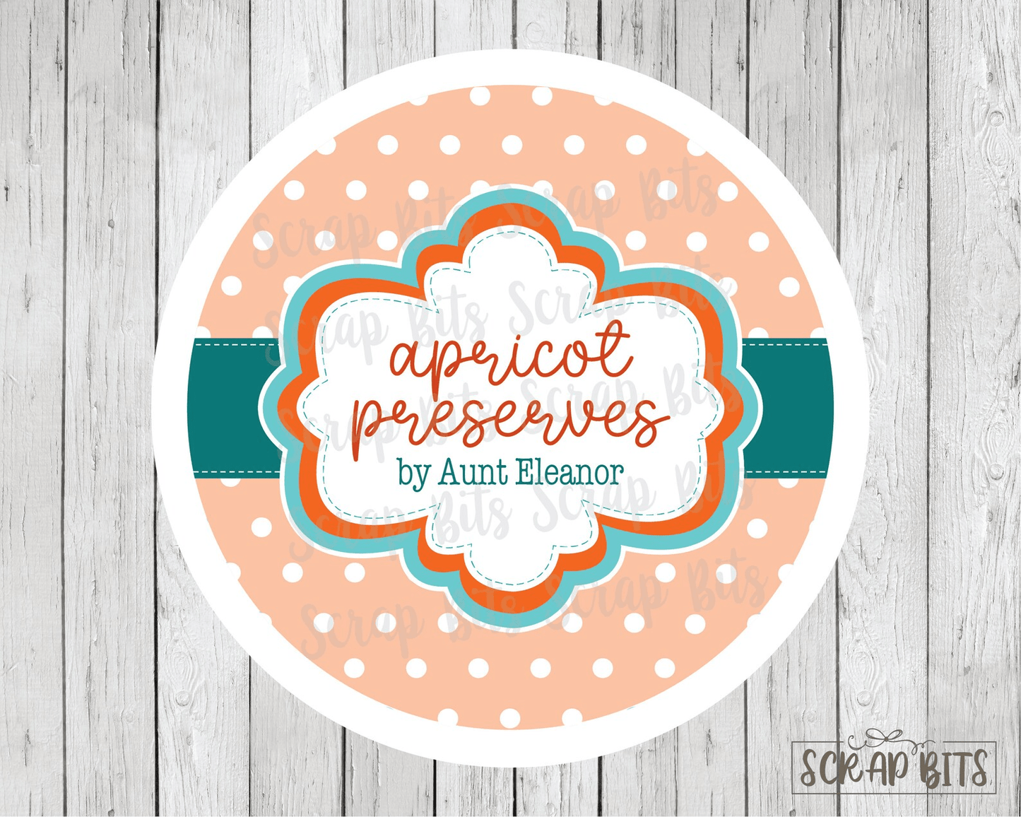 Frame on Tiny Dots Baking Labels or Kitchen Stickers - Scrap Bits