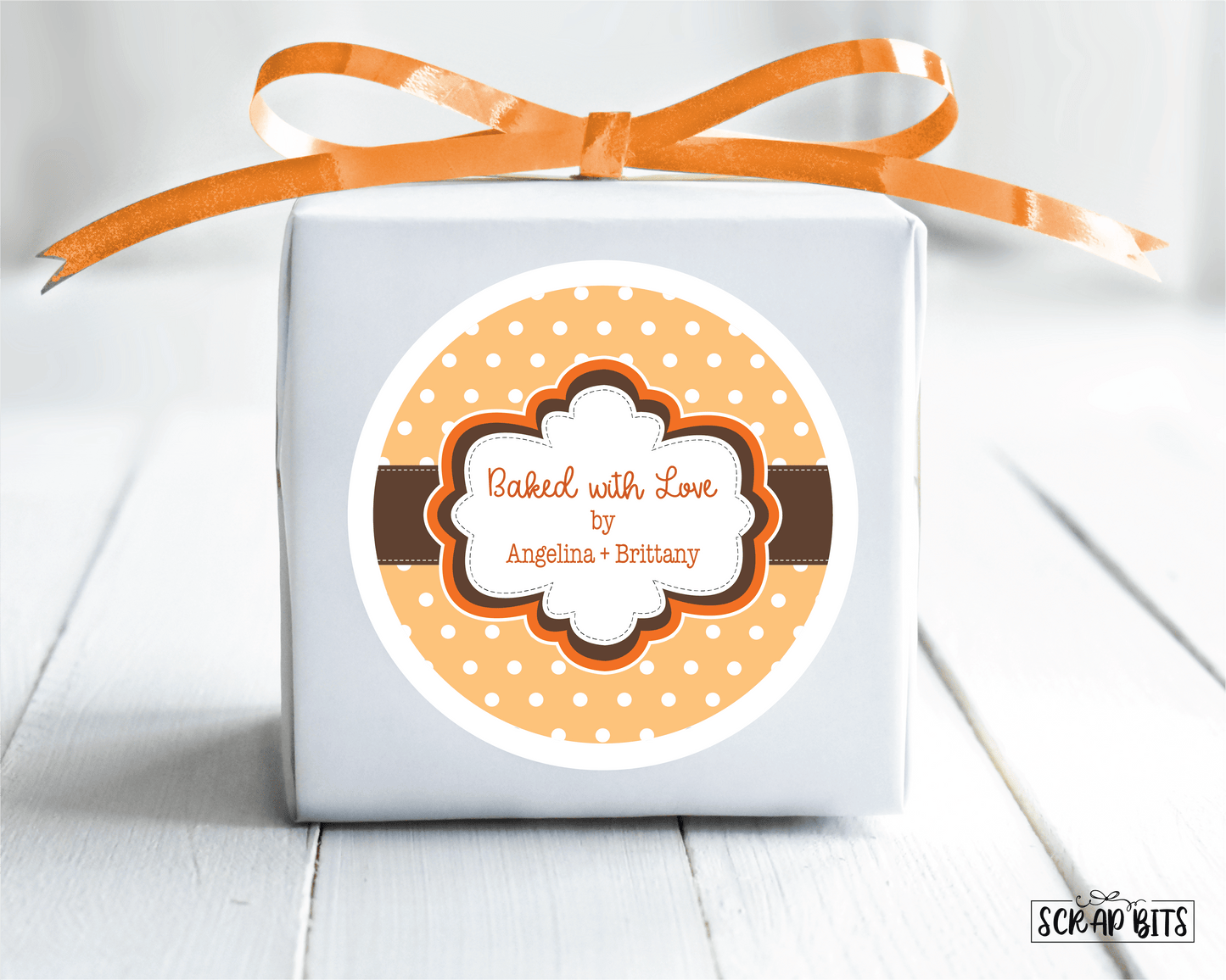 Frame on Tiny Dots Fall Baking Labels - Scrap Bits