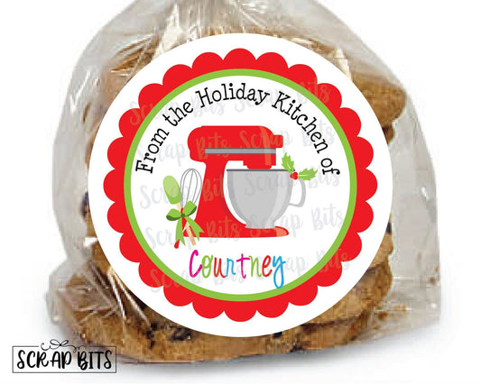 From The Kitchen Of Christmas Baking Labels, Christmas Mixer - Scrap Bits