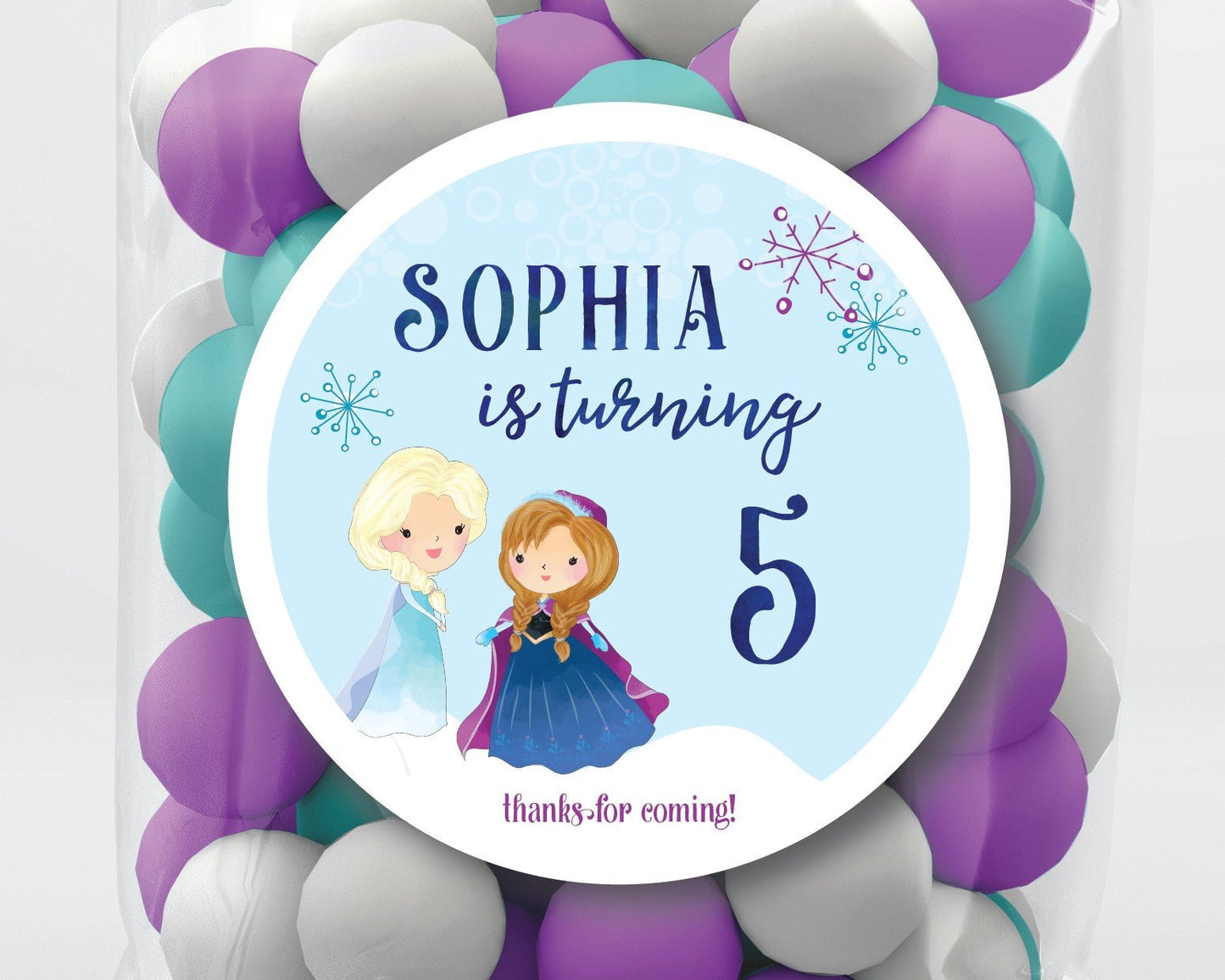 Frozen Birthday Party Favor Stickers or Tags - Scrap Bits