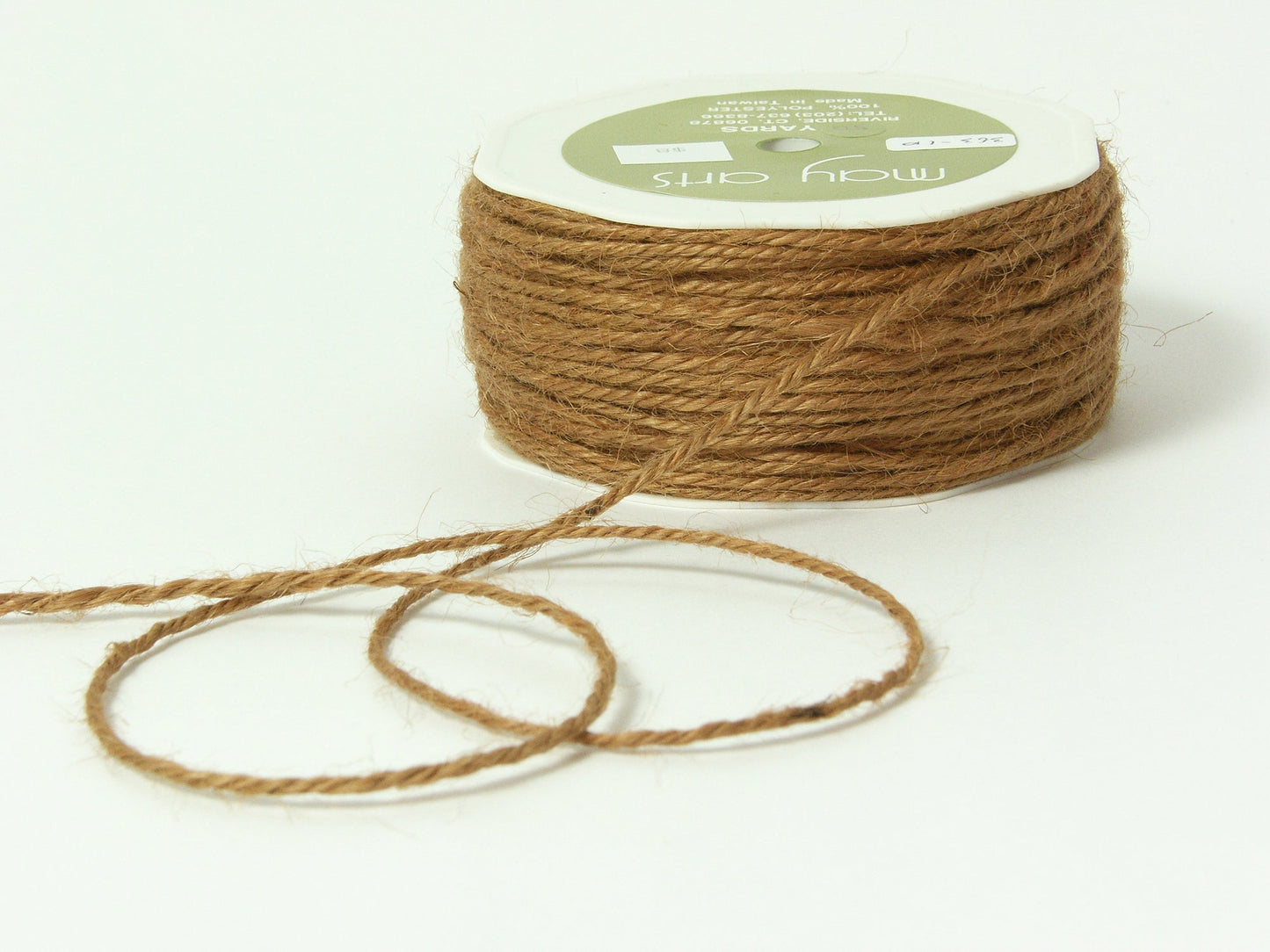 Jute Burlap Twisted Cord . 1/16" Natural - Scrap Bits