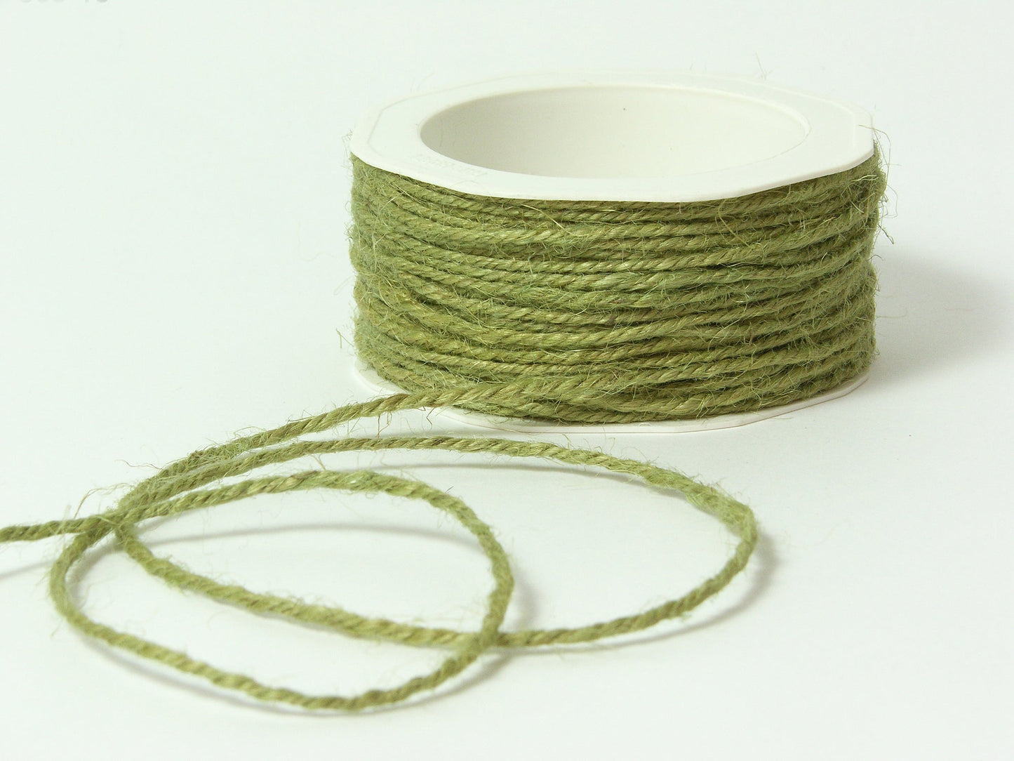 Jute Burlap Twisted Cord . 1/16" Olive - Scrap Bits
