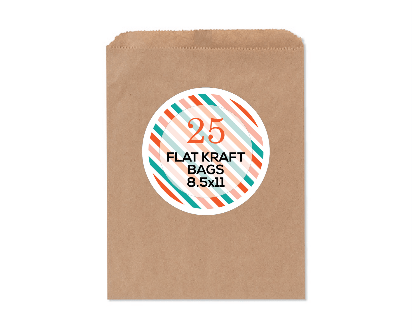 Kraft Favor Bags . Flat Kraft Bags (Large) . 8.5" x 11" - Scrap Bits