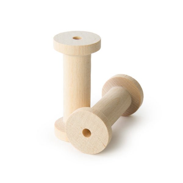 Large Wooden Spools . 2 - 3/4″ Tall Wooden Thread Spool - Set of 5 - Scrap Bits