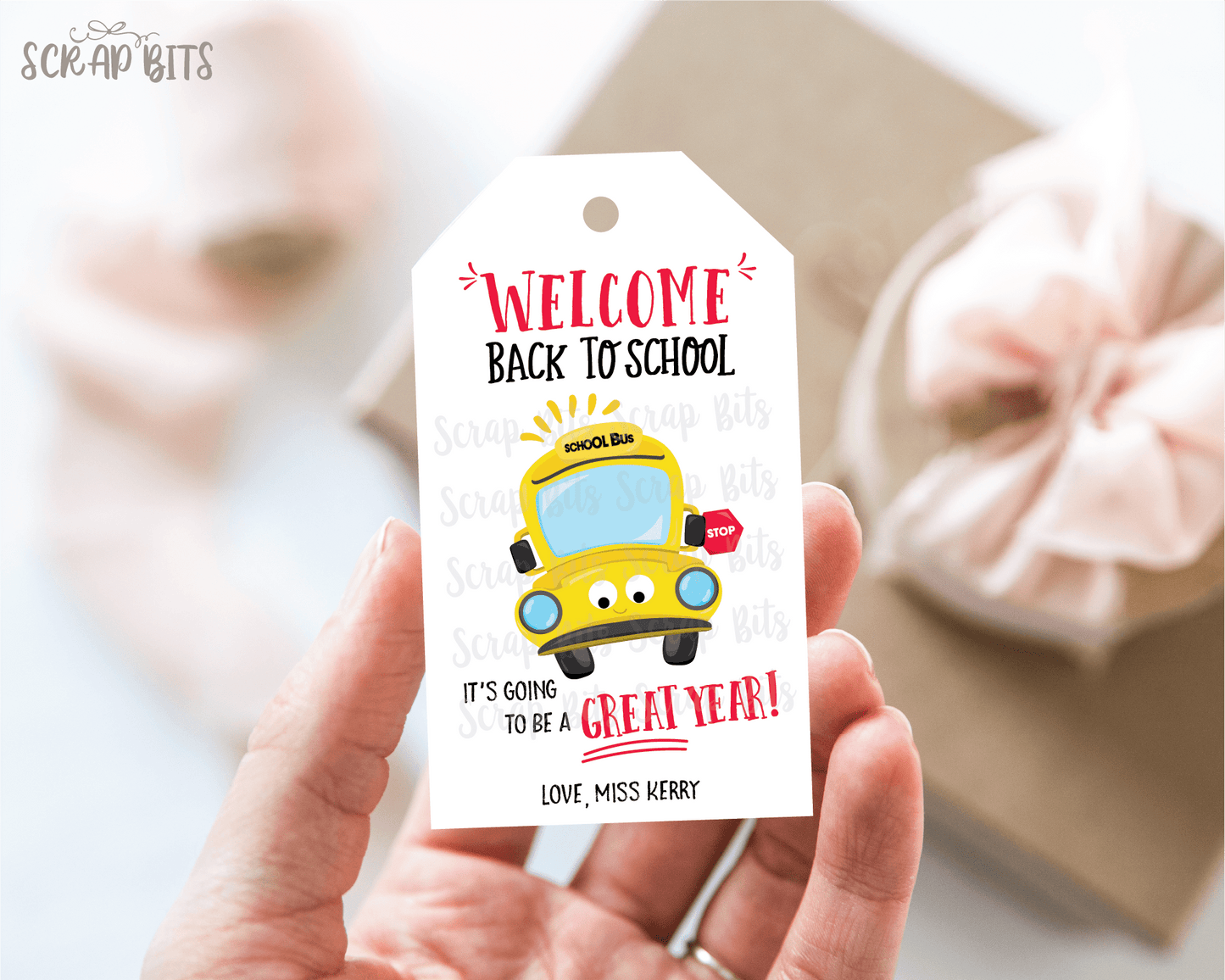 School Bus Welcome Back To School Tags, It's Going To Be A Great Year - Scrap Bits