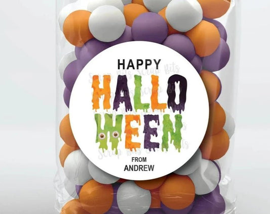 Slime Halloween Stickers or Tags - Scrap Bits