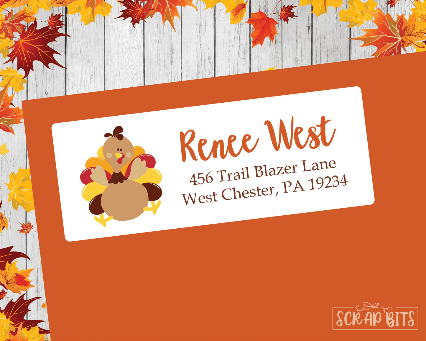 Thanksgiving Turkey Address Labels - Scrap Bits