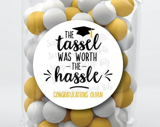 The Tassel Was Worth The Hassle Graduation Stickers or Tags - Scrap Bits