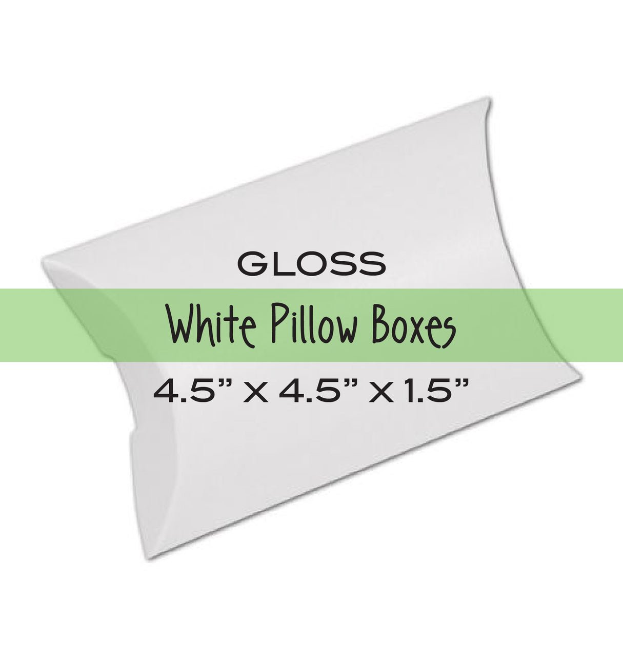 White Pillow Boxes (Medium) . 4.5x4.5x1.5 - Scrap Bits