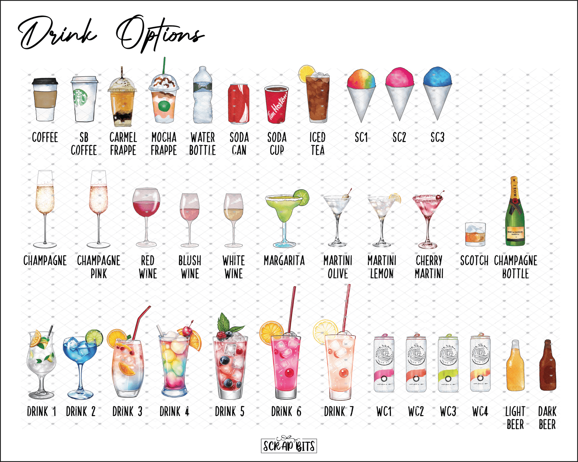 21st Birthday Card, ANY Age Foil Number Balloons & Cocktail, Custom Girl Birthday Portrait Card - Scrap Bits