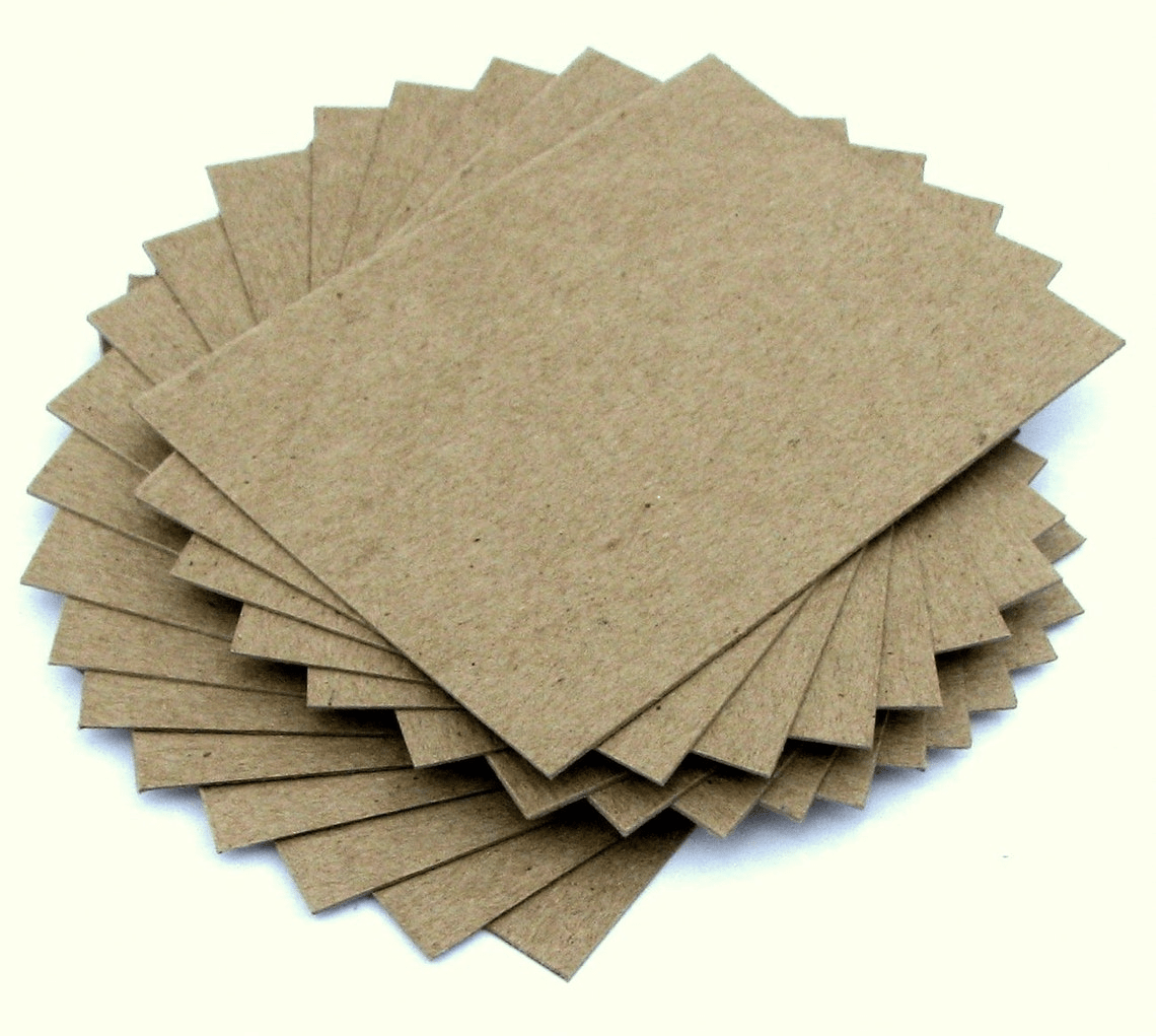 5x7 Chipboard Sheets, Kraft Brown Blank Flat Chipboard Pads, Pack of 25 - Scrap Bits