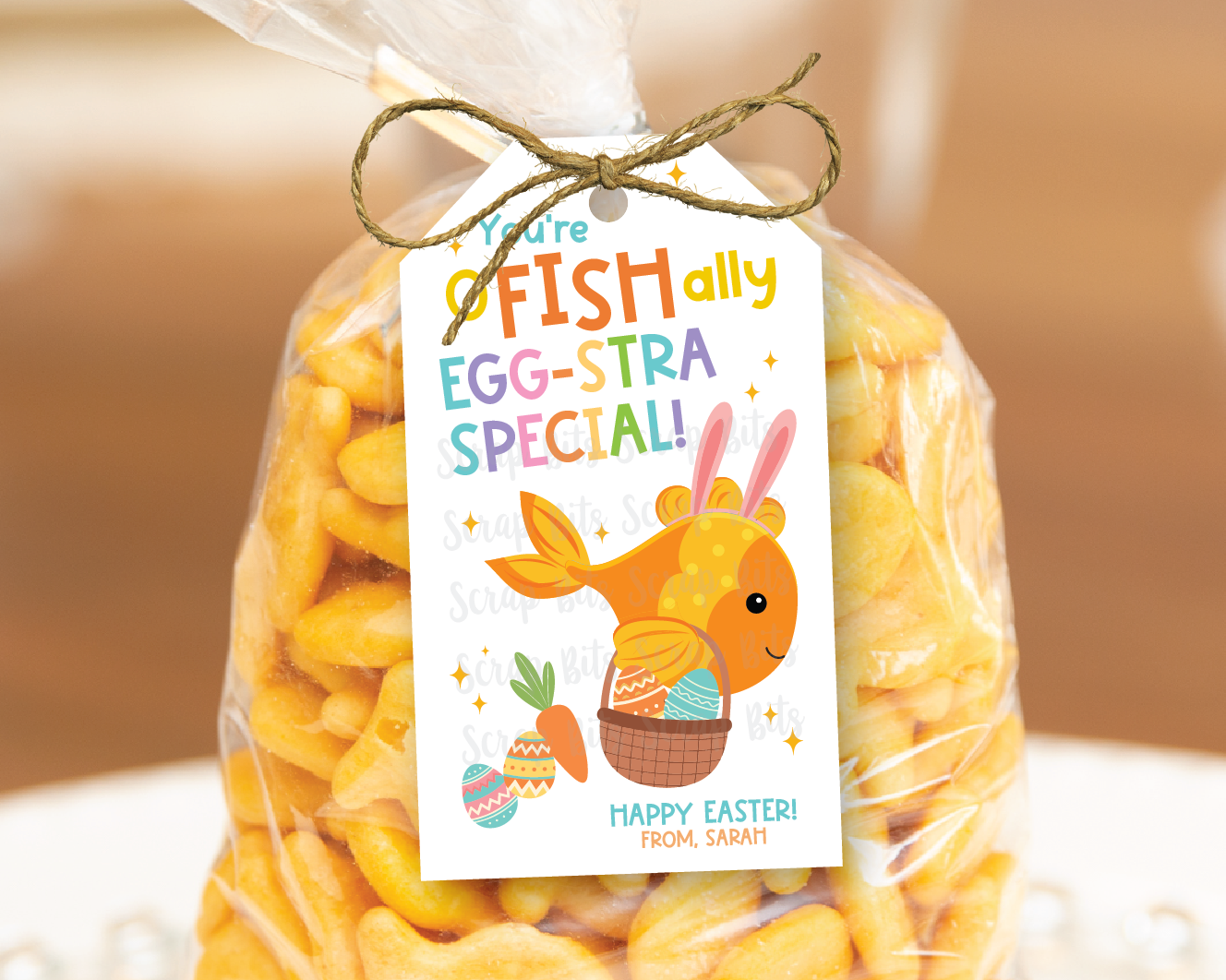 You're O Fish Ally Egg-stra Special, Personalized Easter Gift Tags