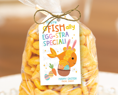 You're O Fish Ally Egg-stra Special, Personalized Easter Gift Tags
