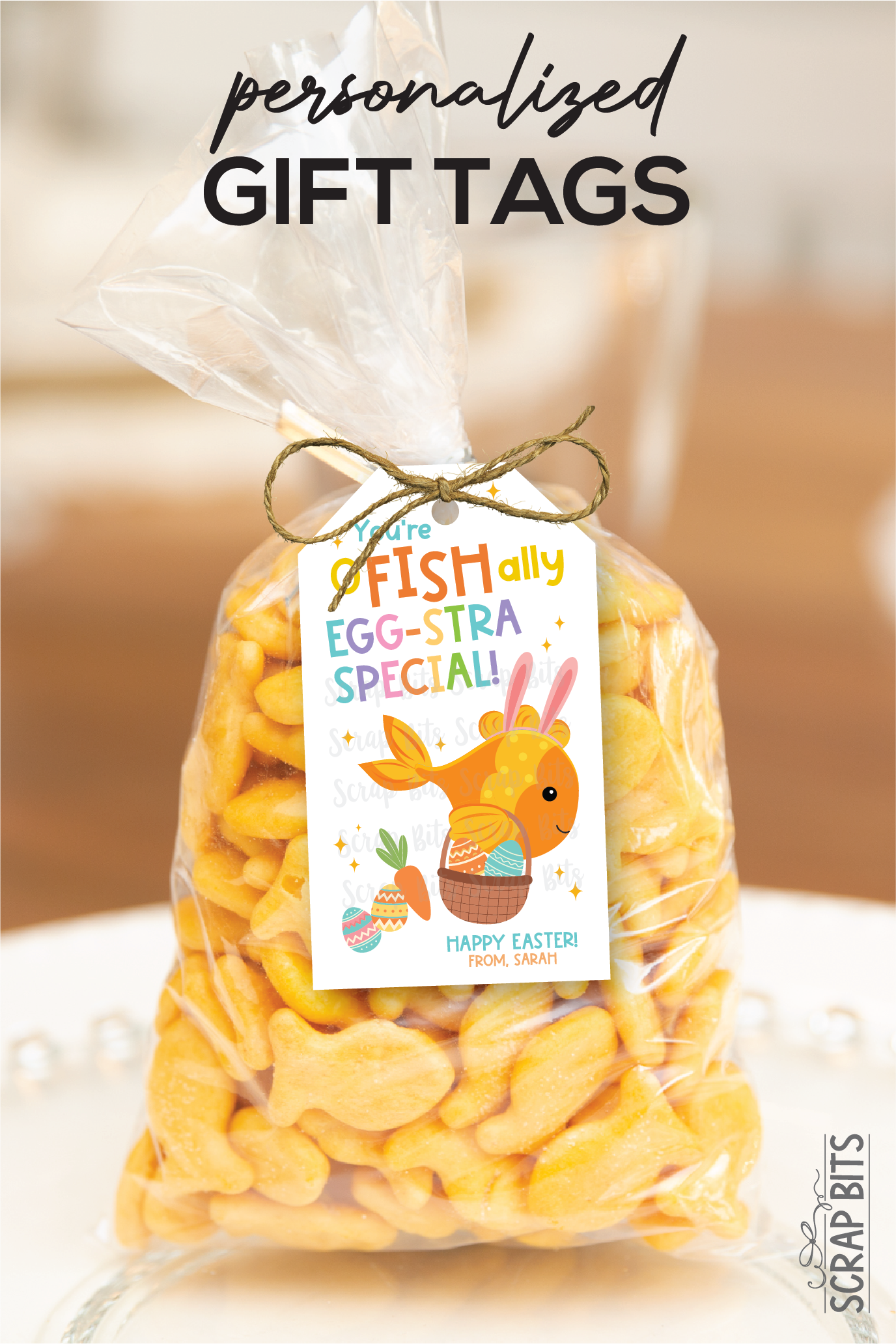 You're O Fish Ally Egg-stra Special, Personalized Easter Gift Tags