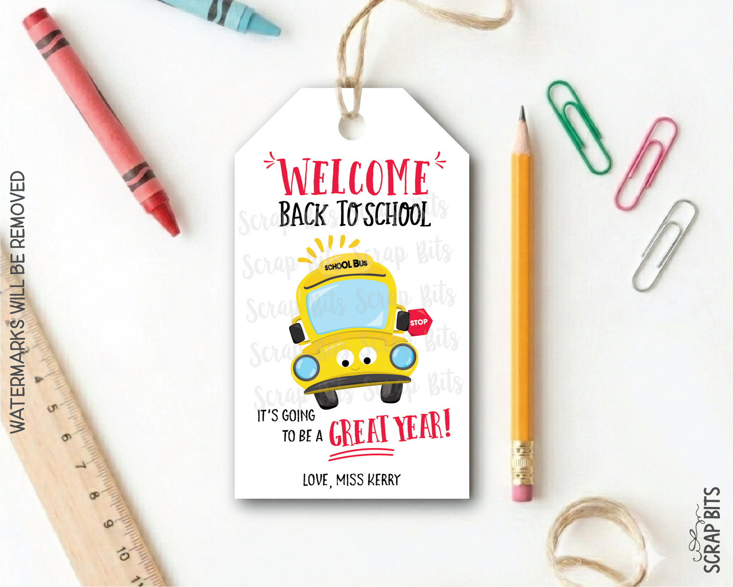 School Bus Back To School Gift Tags, It's Going To Be A Great Year
