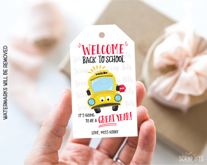School Bus Back To School Gift Tags, It's Going To Be A Great Year