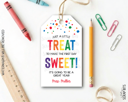 First Day Sweet Treat Back To School Gift Tags