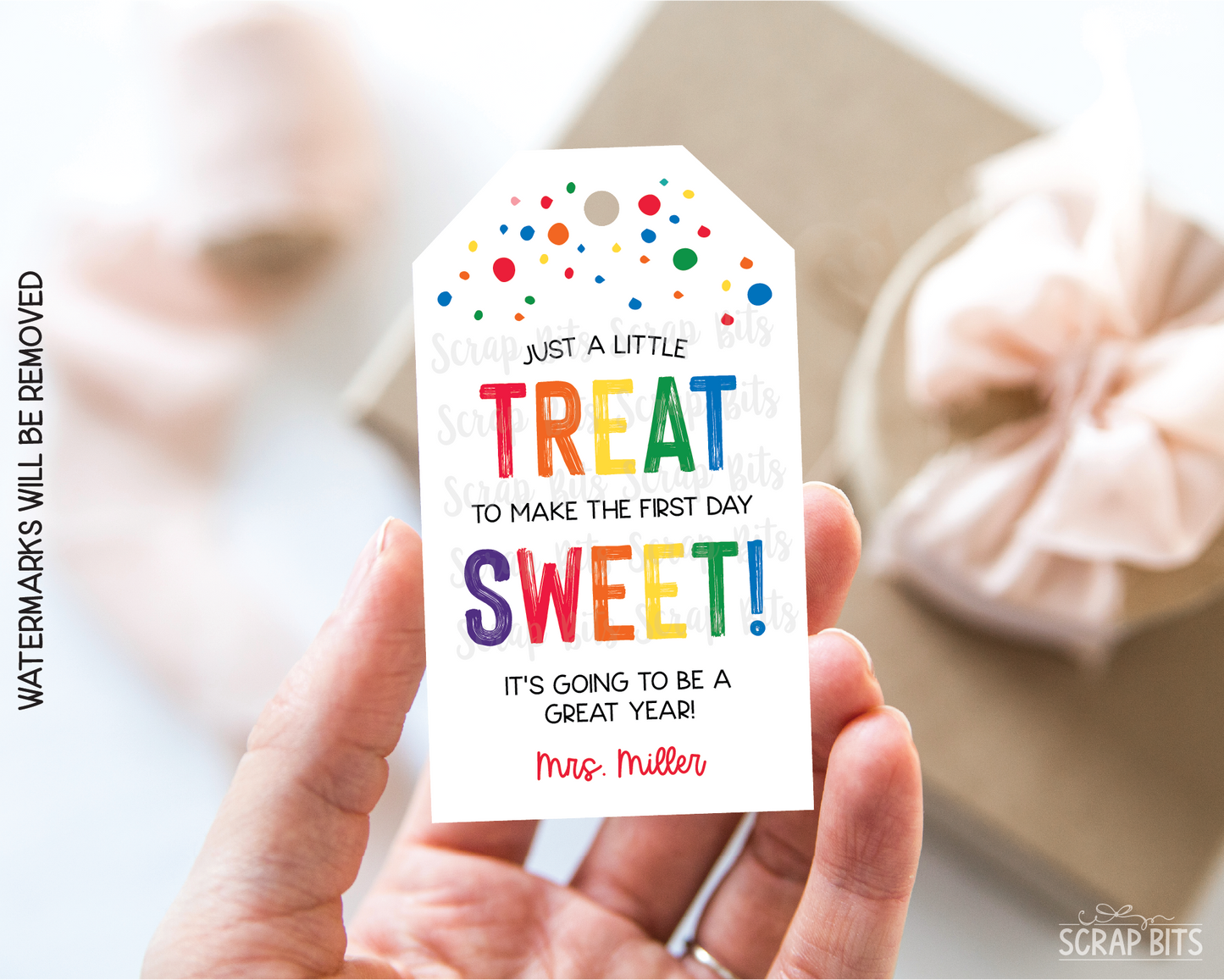 First Day Sweet Treat Back To School Gift Tags