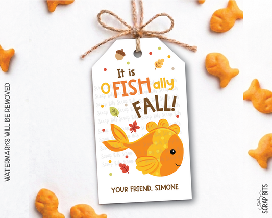 Goldfish Gift Tags, O Fish Ally Fall