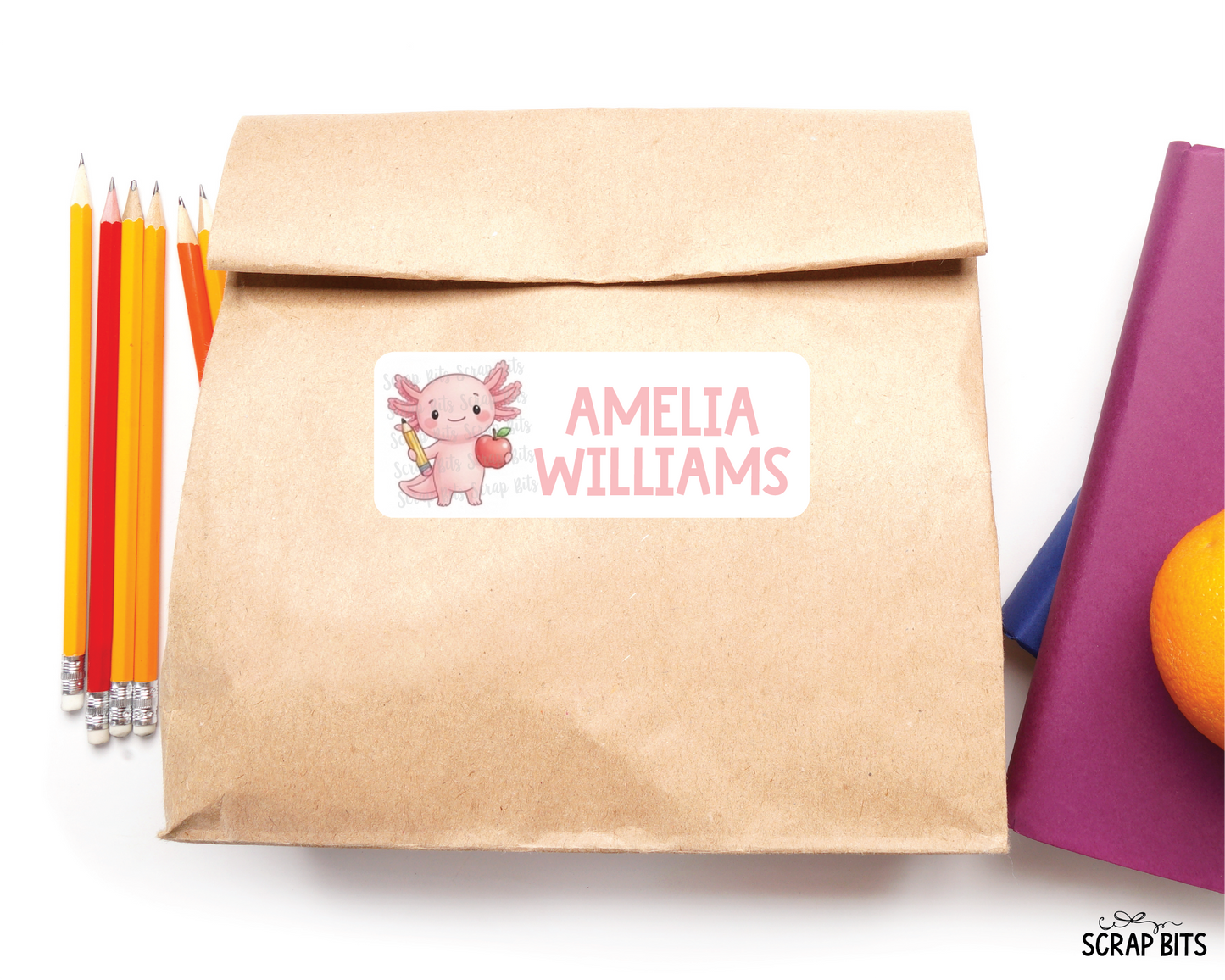 Axelotl Name Labels . Personalized Belonging Labels