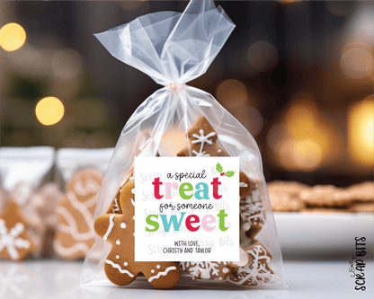 A Special Treat For Someone Sweet, Bright Funky Lettering . Christmas Gift Labels - Scrap Bits