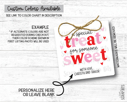 A Special Treat For Someone Sweet, Valentine Treat Bag Stickers - Scrap Bits
