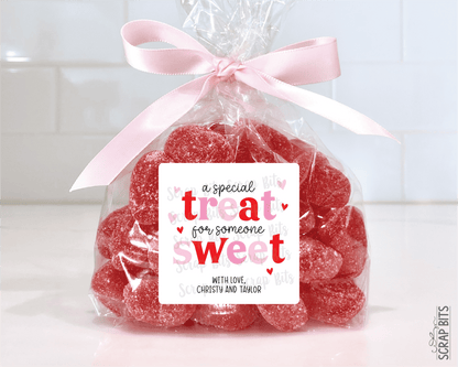 A Special Treat For Someone Sweet, Valentine Treat Bag Stickers - Scrap Bits