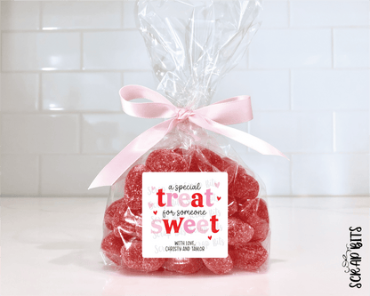 A Special Treat For Someone Sweet, Valentine Treat Bag Stickers - Scrap Bits