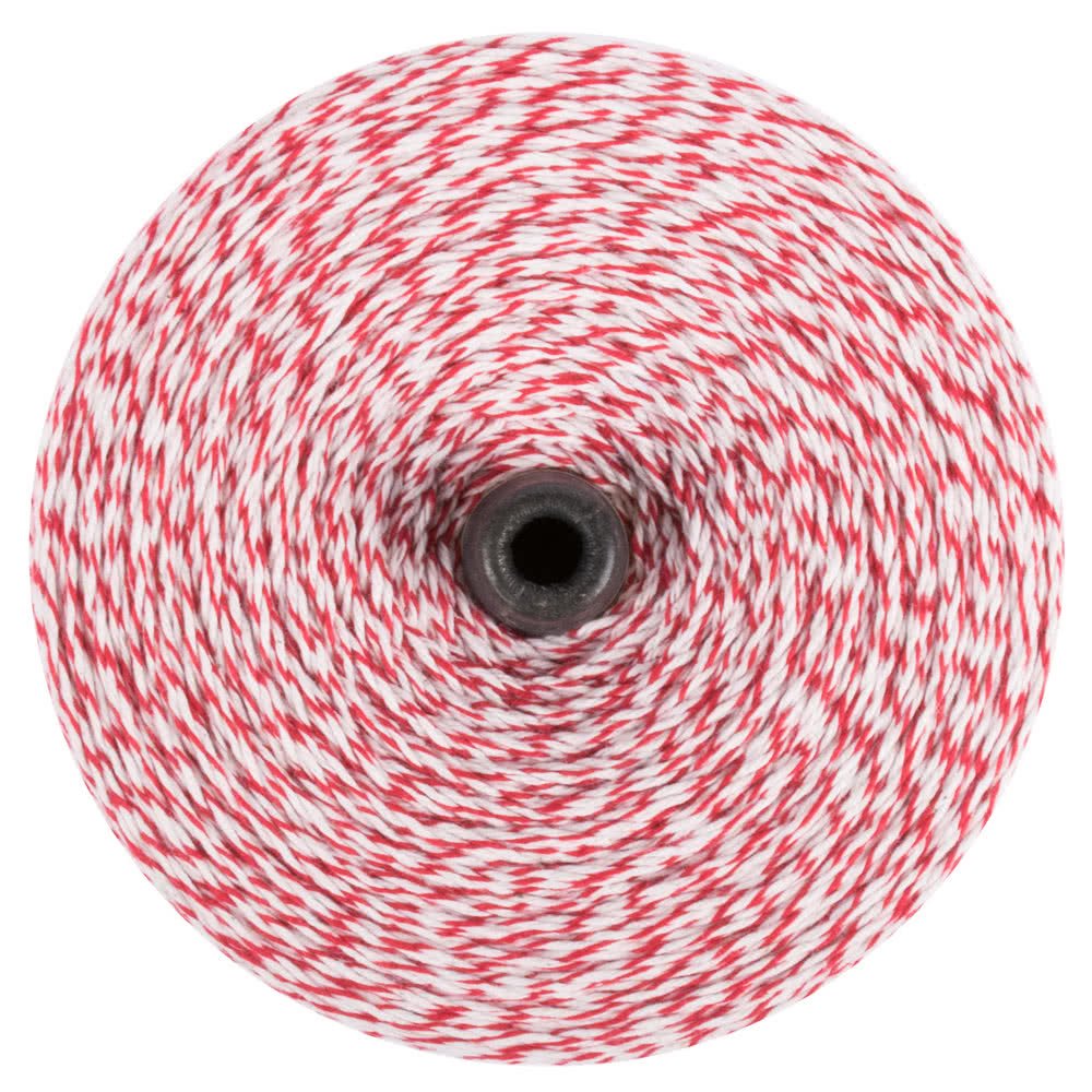 Baker's Twine, Red & White Twisted, 10 yards (30 feet) - Scrap Bits