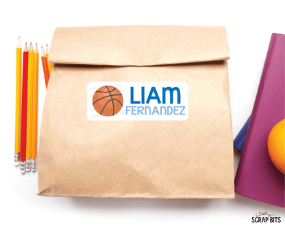 Basketball Name Labels, Personalized Belonging Labels - Scrap Bits