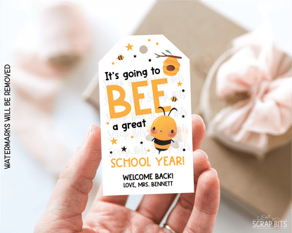 Bee Back To School Tags, It's Going to BEE a Great School Year - Scrap Bits
