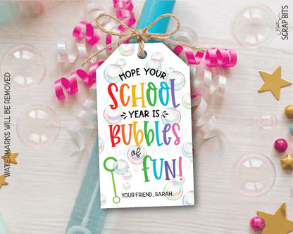 Bubbles Back To School Gift Tags, Bubbles of Fun - Scrap Bits