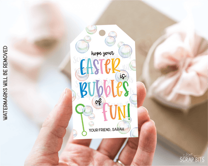 Bubbles of Fun, Personalized Easter Gift Tags - Scrap Bits