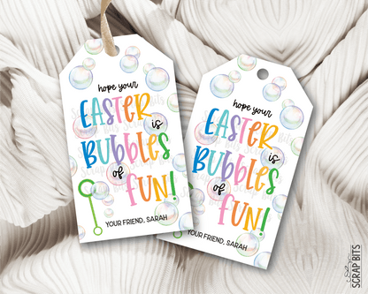 Bubbles of Fun, Personalized Easter Gift Tags - Scrap Bits