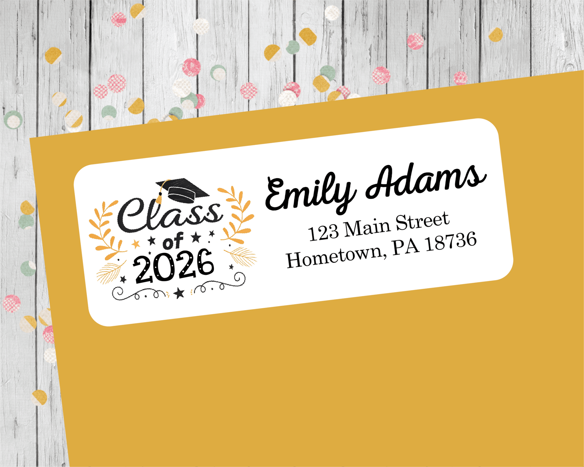 Class of 2026 Graduation Return Address Labels - Scrap Bits