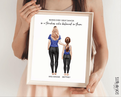 Dance Trio Portrait Print, Custom Dance Team Gift, Digital Download - Scrap Bits